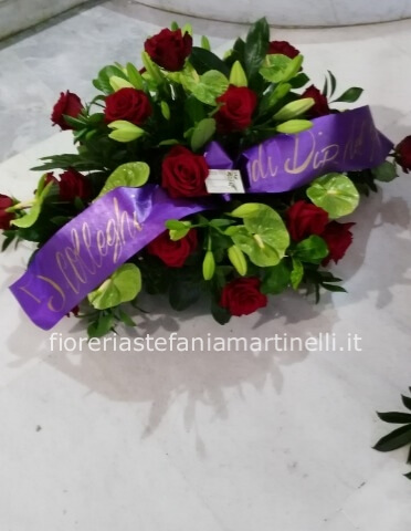 Cuscino funebre fiori di stagione