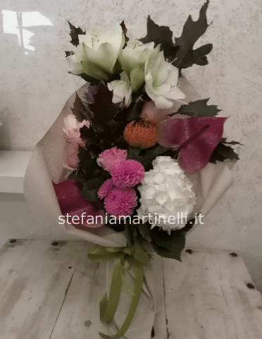 mazzo fiori misti gambo lungo